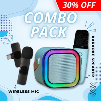 Mini Portable Karaoke Speaker + Wireless Mic