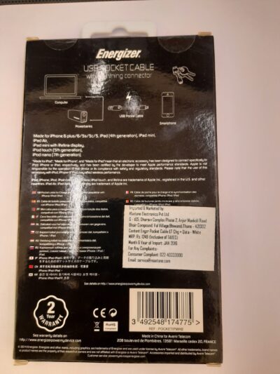 Energizer Lightning Pocket Cable 8cm - Image 6