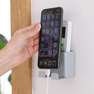 Wall-Mounted Mobile Phone Charging Stand with Hook - Image 2