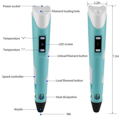 3D Printing Pen with Filament Refills (3 PLA Filament) - Image 2