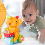 Walking Elephant Drummer Toy with Flashing Light & Sound - Image 5