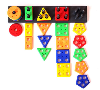 Multicolor Plastic Geometric Block Puzzle (Logic Games) - Image 10