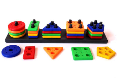 Multicolor Plastic Geometric Block Puzzle (Logic Games) - Image 5