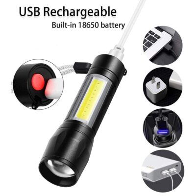 Mini USB Rechargeable Torch Light - Image 7