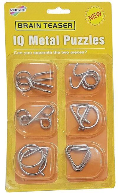 Brain Teaser Metal Puzzles (6 Pieces) - Image 8