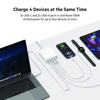 Belkin Boost Charge Pro GaN 4 Port Fast Charger 108W - Image 4