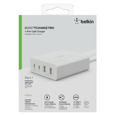 Belkin Boost Charge Pro GaN 4 Port Fast Charger 108W - Image 5