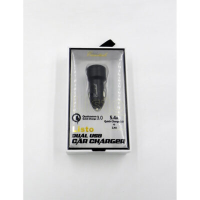 Essentials Listo Dual USB Port USB Car Charger