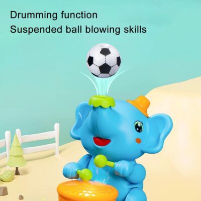 Walking Elephant Drummer Toy with Flashing Light & Sound - Image 2